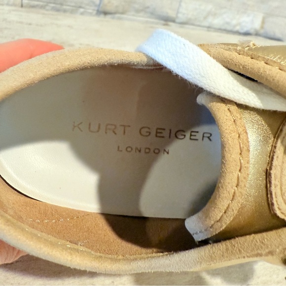 Kurt Geiger Laney Gold Octavia Jewel Studded Embellished Platform Sneakers 36.5 - Picture 13 of 13